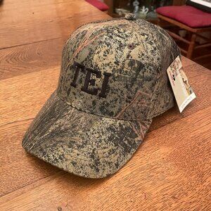 Men's TEI Mossy Oak Camouflage Hook and Loop Baseball Hat Cap NWT